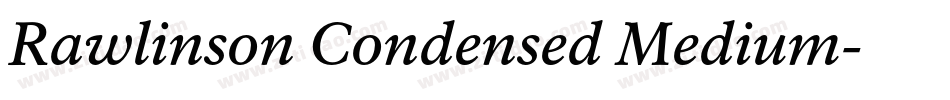Rawlinson Condensed Medium字体转换